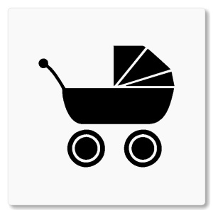 Kočárkárna, 100x100mm, bílá, Nevada